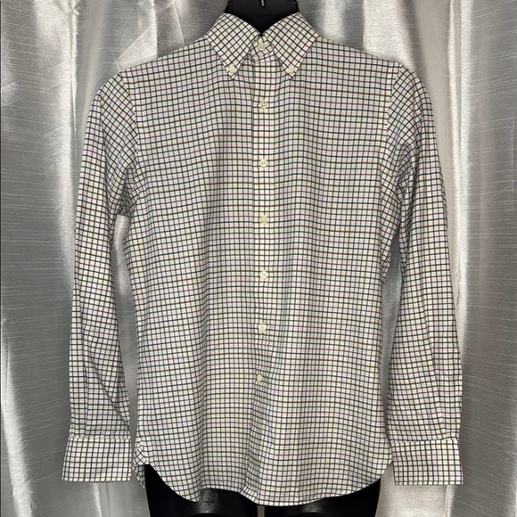 Ralph Lauren Men’s Small Ivory Checkered Long Sleeve Cotton Button Down Shirt - Picture 1 of 9